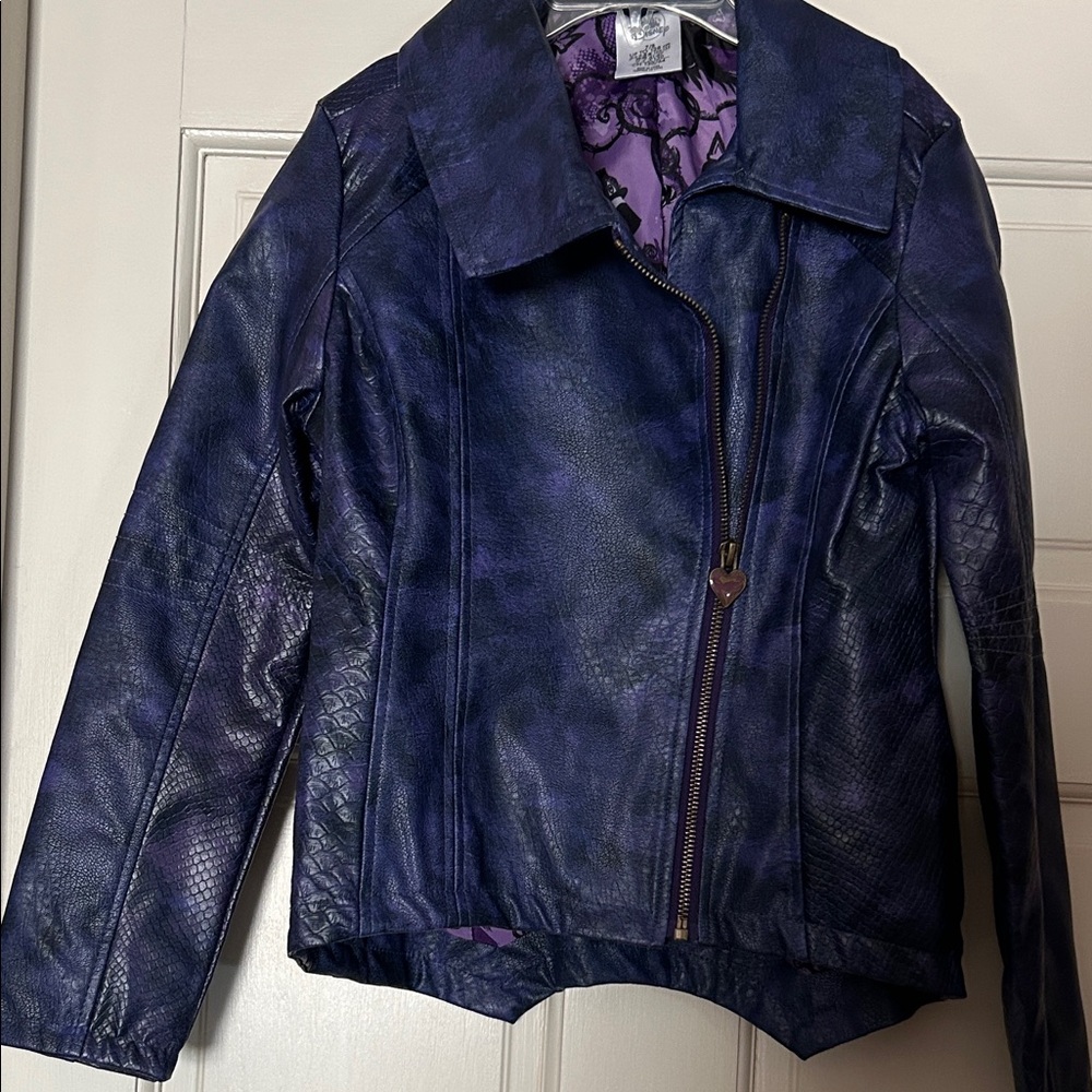 Disney Descendants Purple Leather Jacket for Kids